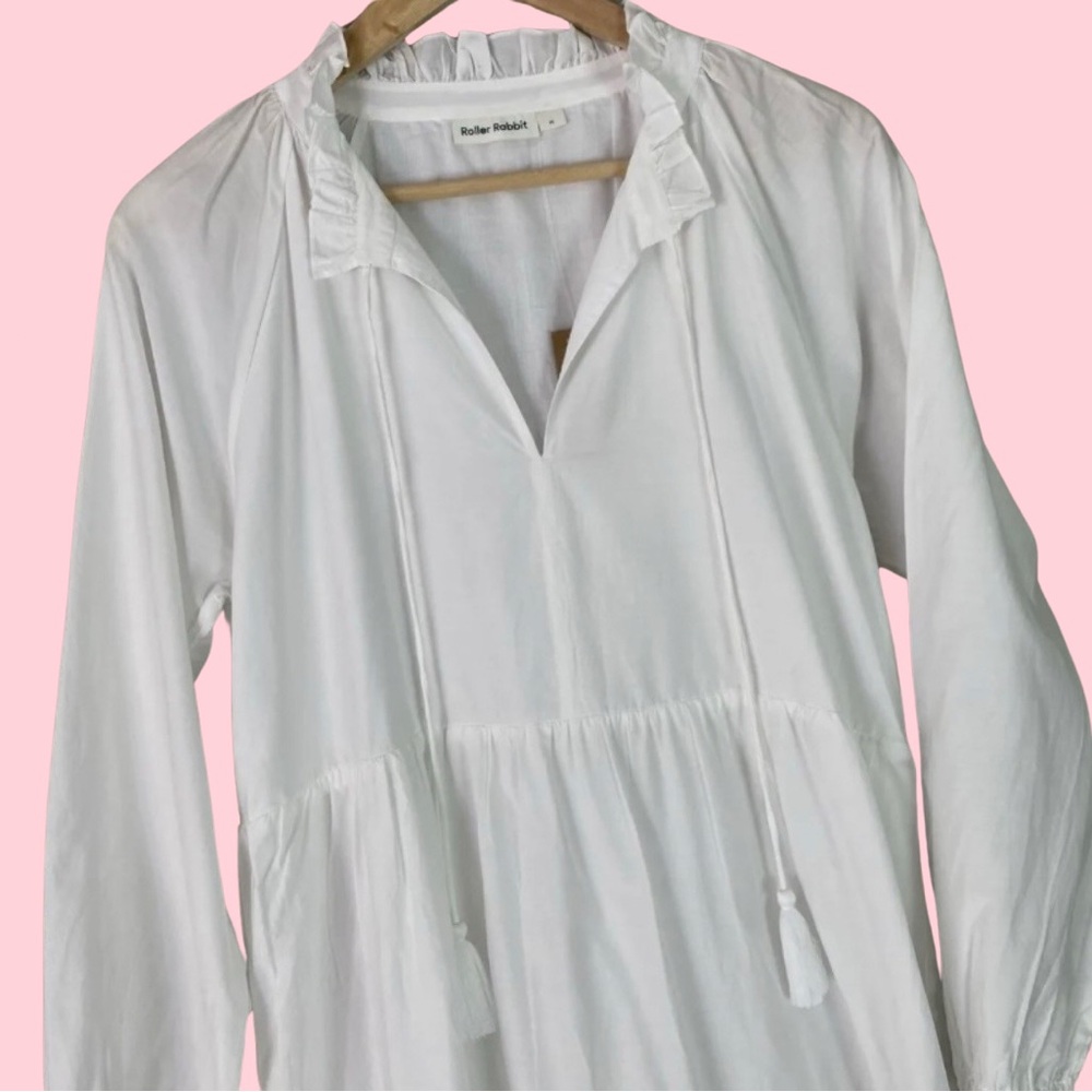 Roller Rabbit EUC Janni Long Sleeve Tiered Dress Medium
